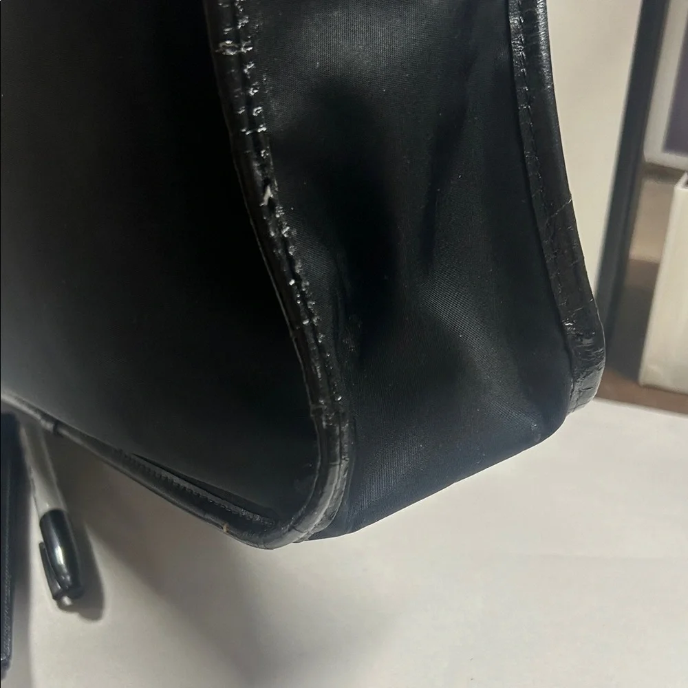 Burberry Black Leather Briefcase with Top Handles Dunhill Wallet set Rare